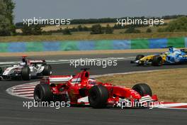 03.07.2005 Magny-Cours, France,  Rubens Barrichello, BRA, Scuderia Ferrari Marlboro, F2005, Action, Track - July, Formula 1 World Championship, Rd 10, French Grand Prix, Magny Cours, France, Race
