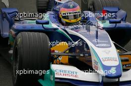 02.07.2005 Magny-Cours, France,  Jacques Villeneuve, CDN, Sauber Petronas, C24, Action, Track - July, Formula 1 World Championship, Rd 10, French Grand Prix, Magny Cours, France, Practice
