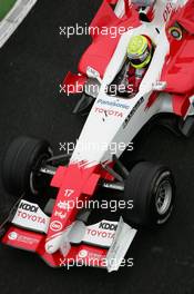 02.07.2005 Magny-Cours, France,  Ralf Schumacher, GER, Panasonic Toyota Racing, TF105, Action, Track - July, Formula 1 World Championship, Rd 10, French Grand Prix, Magny Cours, France, Practice