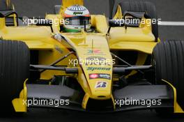 02.07.2005 Magny-Cours, France,  Narain Karthikeyan, IND, Jordan, EJ15, Action, Track - July, Formula 1 World Championship, Rd 10, French Grand Prix, Magny Cours, France, Practice