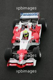 02.07.2005 Magny-Cours, France,  Ralf Schumacher, GER, Panasonic Toyota Racing, TF105, Action, Track - July, Formula 1 World Championship, Rd 10, French Grand Prix, Magny Cours, France, Practice