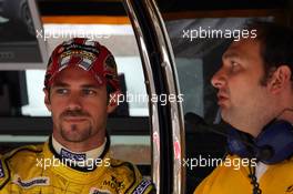02.07.2005 Magny-Cours, France,  Tiago Monteiro, PRT, Jordan and Colin Kolles, GER, Managing Director, Midland F1- July, Formula 1 World Championship, Rd 10, French Grand Prix, Magny Cours, France, Practice
