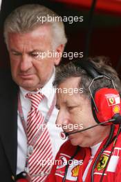 02.07.2005 Magny-Cours, France,  Jean Todt, FRA, Ferrari, Teamchief, General Manager, GES and Willi Weber, GER, Driver - Manager - July, Formula 1 World Championship, Rd 10, French Grand Prix, Magny Cours, France, Qualifying