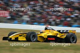 02.07.2005 Magny-Cours, France,  Tiago Monteiro (POR), Jordan Toyota EJ15 - July, Formula 1 World Championship, Rd 10, French Grand Prix, Magny Cours, France, Practice
