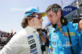 03.07.2005 Magny-Cours, France,  Fernando Alonso, ESP, Renault F1 Team - July, Formula 1 World Championship, Rd 10, French Grand Prix, Magny Cours, France