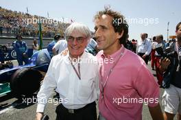 03.07.2005 Magny-Cours, France,  Bernie Ecclestone, GBR with Alain Prost - July, Formula 1 World Championship, Rd 10, French Grand Prix, Magny Cours, France