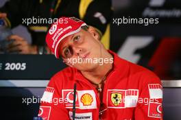 30.06.2005 Magny-Cours, France,  Michael Schumacher (GER), Scuderia Ferrari Marlboro, Portrait - June, Formula 1 World Championship, Rd 10, French Grand Prix, Magny Cours, France, Press Conference