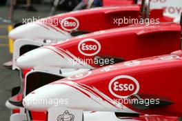 30.06.2005 Magny-Cours, France,  Toyota nose cones - June, Formula 1 World Championship, Rd 10, French Grand Prix, Magny Cours, France