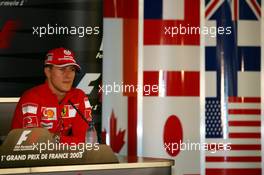 30.06.2005 Magny-Cours, France,  Michael Schumacher, GER, Ferrari - June, Formula 1 World Championship, Rd 10, French Grand Prix, Magny Cours, France, Press Conference