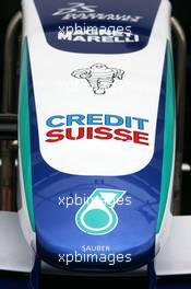 30.06.2005 Magny-Cours, France,  Sauber nose cone - June, Formula 1 World Championship, Rd 10, French Grand Prix, Magny Cours, France
