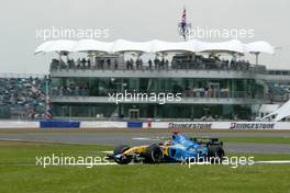 08.07.2005 Silverstone, England, Fernando Alonso, ESP, Renault F1 Team - July, Formula 1 World Championship, Rd 11, British Grand Prix, Silverstone, England, Practice