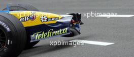08.07.2005 Silverstone, England, Front Nose of a Renault - July, Formula 1 World Championship, Rd 11, British Grand Prix, Silverstone, England