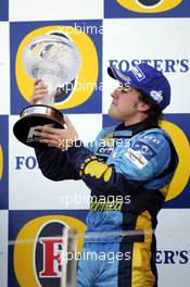 10.07.2005 Silverstone, England, Fernando Alonso, ESP, Renault F1 Team - July, Formula 1 World Championship, Rd 11, British Grand Prix, Silverstone, England, Podium