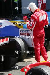 10.07.2005 Silverstone, England, Michael Schumacher, GER, Ferrari - July, Formula 1 World Championship, Rd 11, British Grand Prix, Silverstone, England, Podium