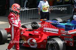 10.07.2005 Silverstone, England, Michael Schumacher, GER, Ferrari - July, Formula 1 World Championship, Rd 11, British Grand Prix, Silverstone, England, Podium