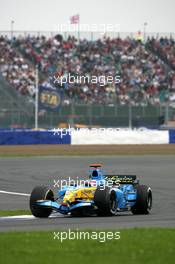 09.07.2005 Silverstone, England, Fernando Alonso (ESP), Mild Seven Renault F1 R25 - July, Formula 1 World Championship, Rd 11, British Grand Prix, Silverstone, England, Practice