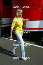09.07.2005 Silverstone, England, Corina Schumacher, GER, Corinna, wife of Michael Schumacher - July, Formula 1 World Championship, Rd 11, British Grand Prix, Silverstone, England