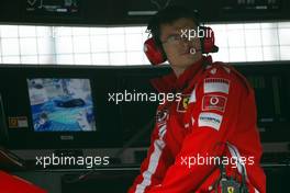 09.07.2005 Silverstone, England, Chris Dyer, GBR, Ferrari Race Engineer - July, Formula 1 World Championship, Rd 11, British Grand Prix, Silverstone, England