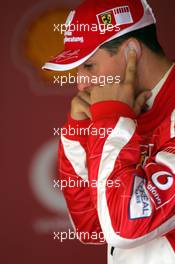 09.07.2005 Silverstone, England, Michael Schumacher, GER, Scuderia Ferrari Marlboro, F2005, Pitlane, Box, Garage - July, Formula 1 World Championship, Rd 11, British Grand Prix, Silverstone, England