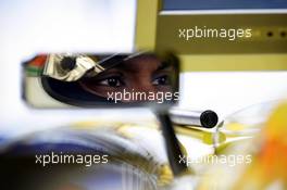 09.07.2005 Silverstone, England, Narain Karthikeyan, IND, Jordan, EJ15, Pitlane, Box, Garage - July, Formula 1 World Championship, Rd 11, British Grand Prix, Silverstone, England, Practice