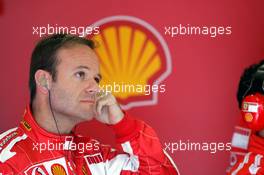 09.07.2005 Silverstone, England, Rubens Barrichello, BRA, Scuderia Ferrari Marlboro, F2005, Pitlane, Box, Garage - July, Formula 1 World Championship, Rd 11, British Grand Prix, Silverstone, England