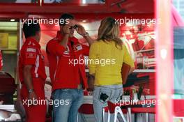 09.07.2005 Silverstone, England, Michael Schumacher, GER, Ferrari and Corina Schumacher, GER, Corinna, wife of Michael Schumacher - July, Formula 1 World Championship, Rd 11, British Grand Prix, Silverstone, England