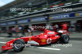 09.07.2005 Silverstone, England, Michael Schumacher, GER, Ferrari - July, Formula 1 World Championship, Rd 11, British Grand Prix, Silverstone, England, Practice