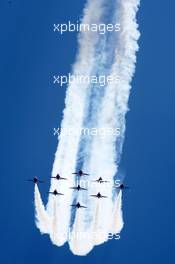 10.07.2005 Silverstone, England, Demonostration of the Royal Airforce Red Arrows demonstration team - July, Formula 1 World Championship, Rd 11, British Grand Prix, Silverstone, England