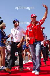 10.07.2005 Silverstone, England, Felipe Massa, BRA, Sauber Petronas and Michael Schumacher, GER, Ferrari - July, Formula 1 World Championship, Rd 11, British Grand Prix, Silverstone, England