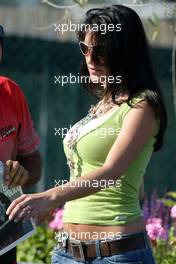 10.07.2005 Silverstone, England, Connie Montoya, Wife of Juan Pablo Montoya - July, Formula 1 World Championship, Rd 11, British Grand Prix, Silverstone, England