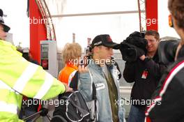 07.07.2005 Silverstone, England,  Controlls at the Paddock entrance, after the bomb blasts in London, Christian Klien, AUT, Red Bull Racing - July, Formula 1 World Championship, Rd 11, British Grand Prix, Silverstone, England