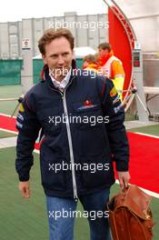 07.07.2005 Silverstone, England Christian Horner (GBR), Team Principal Red Bull Racing, arriving at the circuit - July, Formula 1 World Championship, Rd 11, British Grand Prix, Silverstone, England