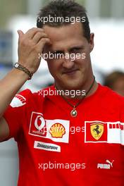 23.07.2005 Hockenheim, Germany, Michael Schumacher, GER, Ferrari - July, Formula 1 World Championship, Rd 12, German Grand Prix, Hockenheim, Germany, Grosser Mobil 1 Preis von Deutschland, GER, Hockenheimring Baden-Württemberg