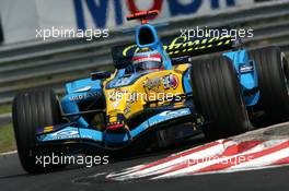 29.07.2005 Hungaroring, Hungary, Fernando Alonso (ESP), Mild Seven Renault F1 R25 - July, Formula 1 World Championship, Rd 13, Hungarian Grand Prix, Budapest, Hungary, HUN, Practice