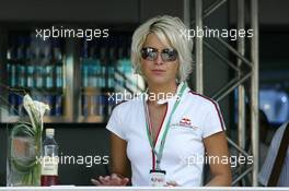 29.07.2005 Hungaroring, Hungary, Girl in the Red Bull hospitality unit - July, Formula 1 World Championship, Rd 13, Hungarian Grand Prix, Budapest, Hungary, HUN