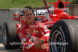 29.07.2005 Hungaroring, Hungary, Michael Schumacher, GER, Ferrari goes back to the pits after stopping on the track - July, Formula 1 World Championship, Rd 13, Hungarian Grand Prix, Budapest, Hungary, HUN