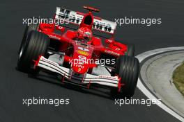 29.07.2005 Hungaroring, Hungary, Michael Schumacher, GER, Scuderia Ferrari Marlboro, F2005, Action, Track - July, Formula 1 World Championship, Rd 13, Hungarian Grand Prix, Budapest, Hungary, HUN, Practice