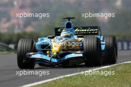 29.07.2005 Hungaroring, Hungary, Giancarlo Fisichella (ITA), Mild Seven Renault F1 R25 - July, Formula 1 World Championship, Rd 13, Hungarian Grand Prix, Budapest, Hungary, HUN, Practice