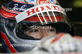 29.07.2005 Hungaroring, Hungary, Takuma Sato, JPN, BAR Honda - July, Formula 1 World Championship, Rd 13, Hungarian Grand Prix, Budapest, Hungary, HUN, Practice