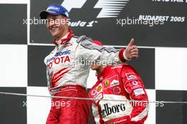 31.07.2005 Hungaroring, Hungary, Ralf Schumacher (GER), Panasonic Toyota Racing, Portrait (3rd) - July, Formula 1 World Championship, Rd 13, Hungarian Grand Prix, Budapest, Hungary, HUN, Podium