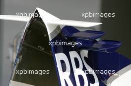 28.07.2005 Hungaroring, Hungary, The BMW Williams features three small winglets on the engine cover for this race to maximize downforce - July, Formula 1 World Championship, Rd 13, Hungarian Grand Prix, Budapest, Hungary, HUN