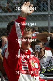 04.09.2005 Monza, Italy, Michael Schumacher, GER, Ferrari - September, Formula 1 World Championship, Rd 15, Italian Grand Prix, Grid