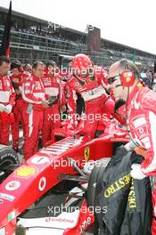 04.09.2005 Monza, Italy, Michael Schumacher, GER, Ferrari - September, Formula 1 World Championship, Rd 15, Italian Grand Prix, Grid