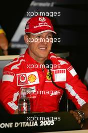 01.09.2005 Monza, Italy, Michael Schumacher (GER), Scuderia Ferrari Marlboro, Portrait - September, Formula 1 World Championship, Rd 15, Italian Grand Prix, Press Conference