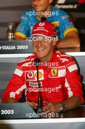 01.09.2005 Monza, Italy, Michael Schumacher (GER), Scuderia Ferrari Marlboro, Portrait, laughing - September, Formula 1 World Championship, Rd 15, Italian Grand Prix, Press Conference