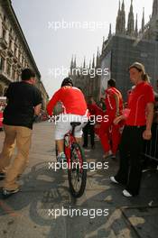 01.09.2005 Monza, Italy, "Vodafone Race" event Michael Schumacher, GER, Ferrari, Milan - September, Formula 1 World Championship, Rd 15, Italian Grand Prix