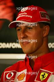 01.09.2005 Monza, Italy, Michael Schumacher, GER, Ferrari - September, Formula 1 World Championship, Rd 15, Italian Grand Prix, Press Conference