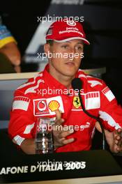 01.09.2005 Monza, Italy, Michael Schumacher (GER), Scuderia Ferrari Marlboro, Portrait - September, Formula 1 World Championship, Rd 15, Italian Grand Prix, Press Conference