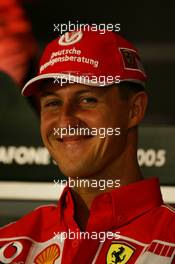 01.09.2005 Monza, Italy, Michael Schumacher, GER, Ferrari - September, Formula 1 World Championship, Rd 15, Italian Grand Prix, Press Conference