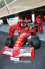 10.02.2005 Jerez, Spain, Michael Schumacher, GER, Ferrari - Formula 1 Testing, Thursday, Febuary, Formula 1, Jerez, Spain